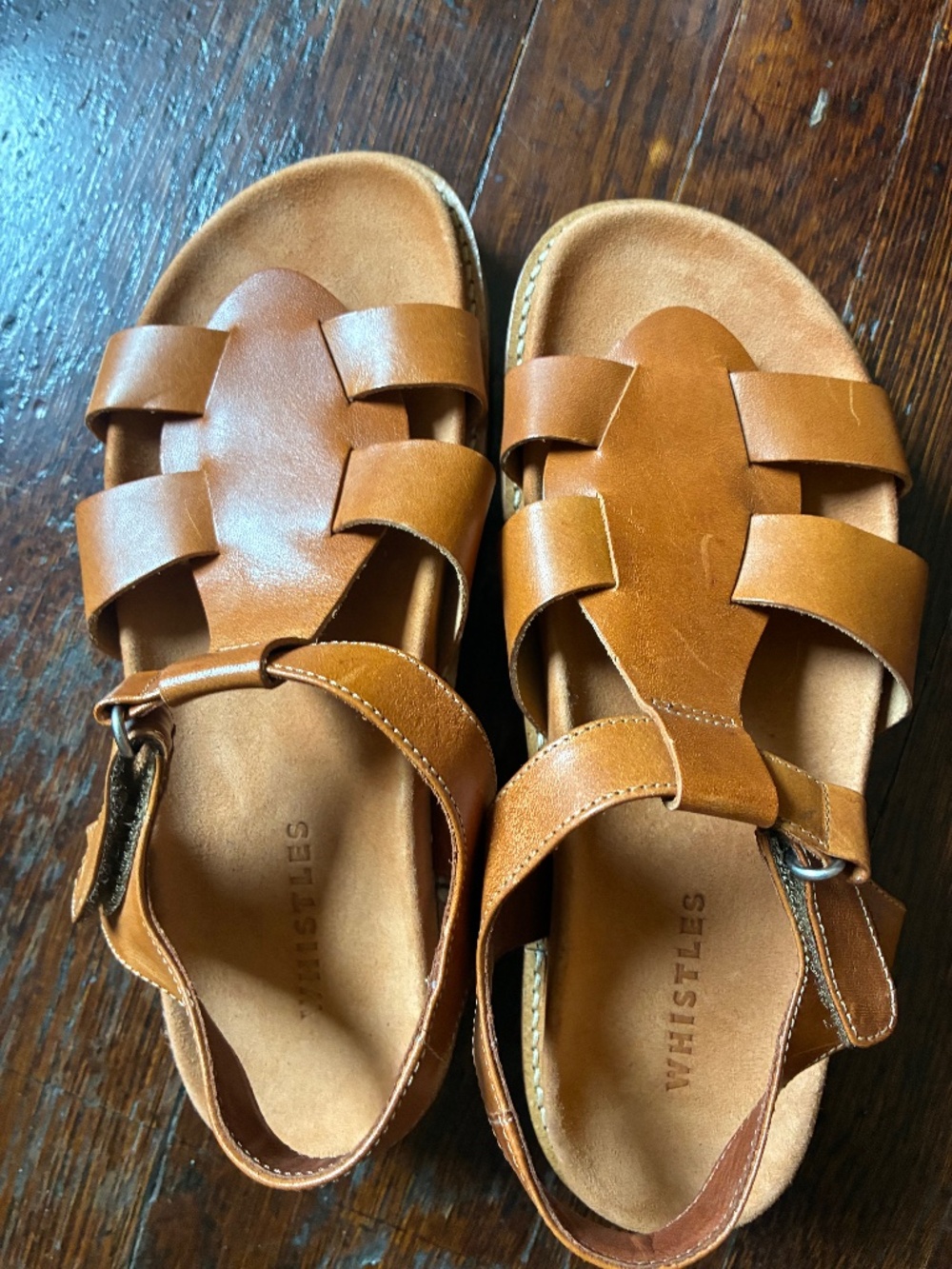 NWOT- Whistles tan sandals- 39